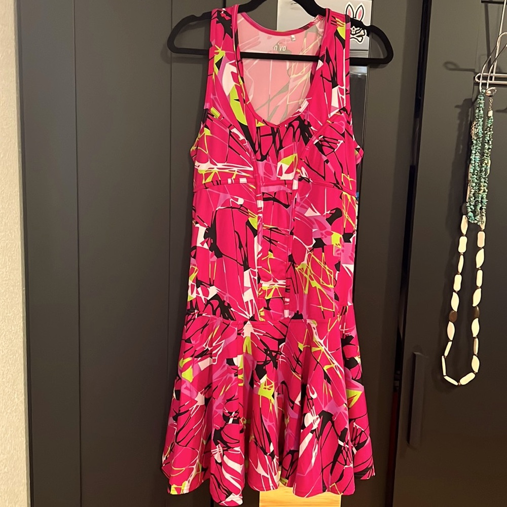 Wild Hot pink patterned tennis dress